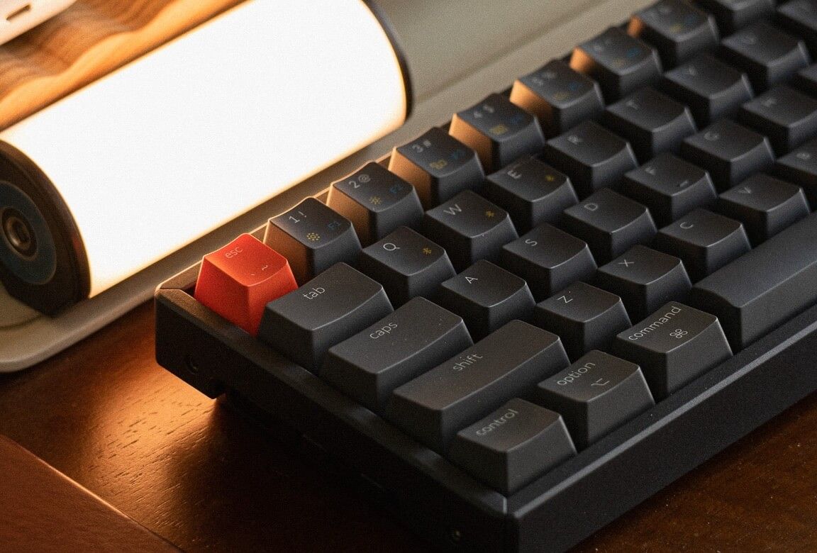 Keychron K6 keyboard on a desk